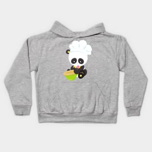 Cooking Panda, Baking Panda, Cute Panda, Bowl Kids Hoodie